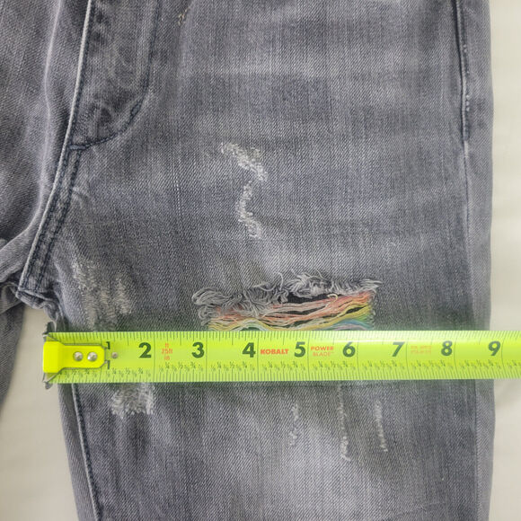 Paper Denim & Cloth Jeans Womens 24 646 Straight‎ Destroyed Black W26 x L25.5 - Picture 6 of 16